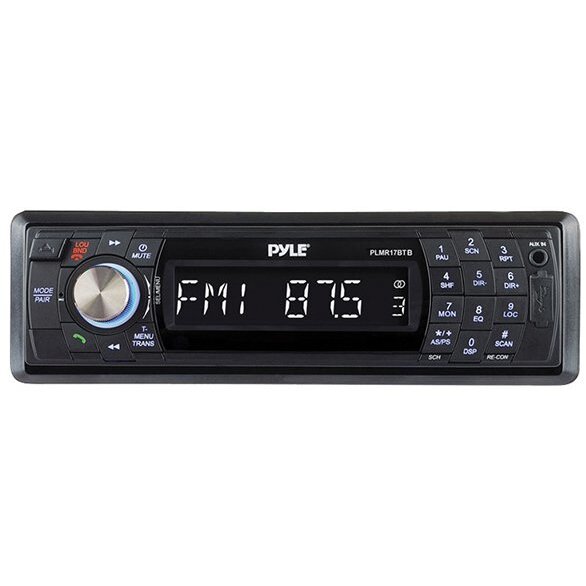 Pyle PLMR17BTB Black AM/FM Radio Receiver MP3/Bluetooth USB Port 240 Watt Marine Stereo
