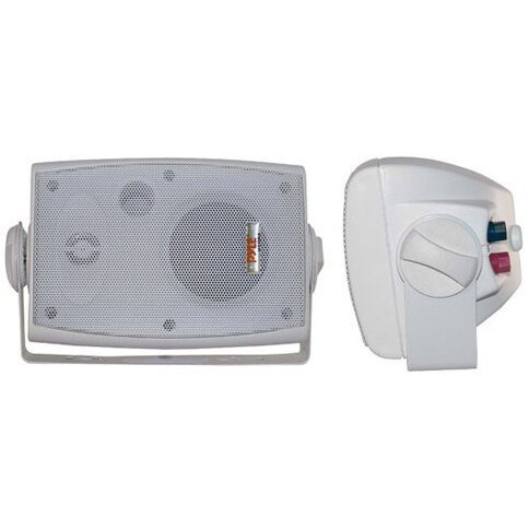 Pyle PLMR34 White 200 Watt Component Box Waterproof Marine Speakers
