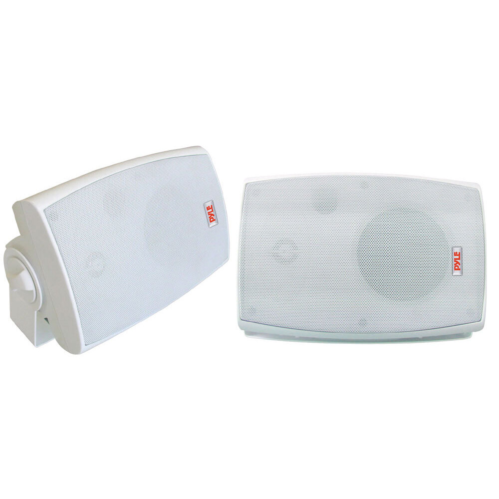 Pyle PLMR54 White 300 Watt Component 2 Way Waterproof Box Marine Speakers