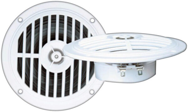 Pyle PLMR57W White 5.25" 100 Watt Dual Cone Waterproof Marine Speakers