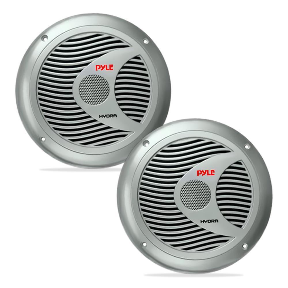 Pyle PLMR60S Silver 6.5" 150 Watt Dual Cone Waterproof Marine Speakers