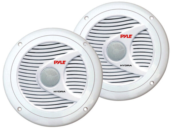 Pyle PLMR60W 6.5" White 150 Dual Cone Watt Waterproof Marine Speakers