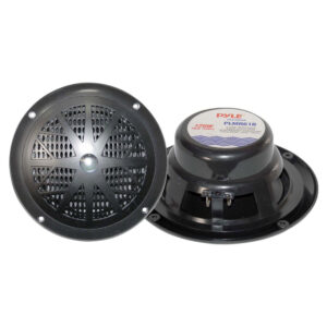 Pyle PLMR61B 6.5″ Black 120 Watt Dual Cone Waterproof Marine Speakers