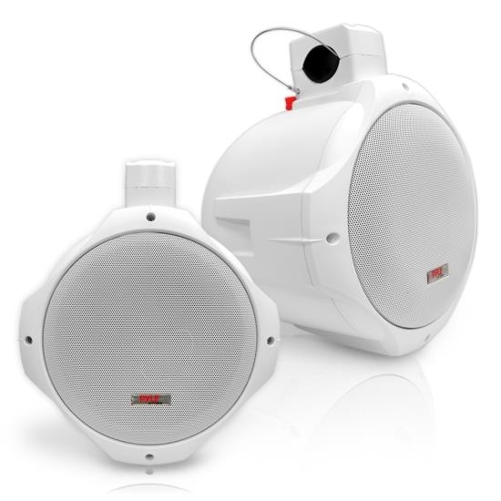 Pyle PLMRW65 White 6.5" 200 Watt Waterproof Wakeboard Tower Marine Speakers