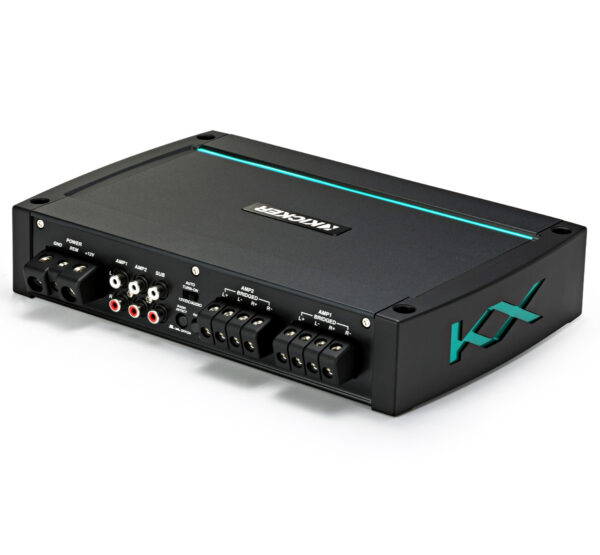 Kicker 44KXMA4004 4 Channel Class D 800 Watts Peak (400 Watts RMS) Bridgeable Marine Amplifier