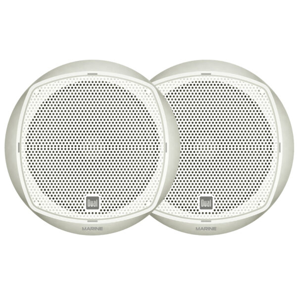 Dual DMP670 White 6.5" Dual Cone 100 Watt Waterproof Marine Speakers