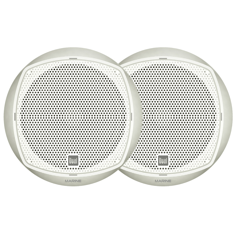 Dual DMP670 White 6.5" Dual Cone 100 Watt Waterproof Marine Speakers