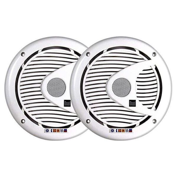 Dual DMS652 White 6.5" 175 Watt Coaxial Waterproof Marine Speakers