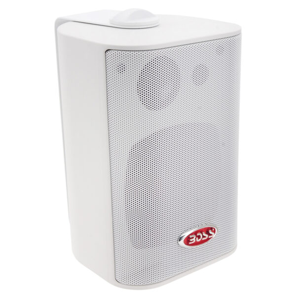 Boss Audio MR43W White 3-Way Component 100 Watt Waterproof Box Marine Speakers