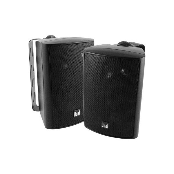 Dual LU43PB Black 3 Way Component (Pair) 100 Watt Waterproof Box Marine Speakers