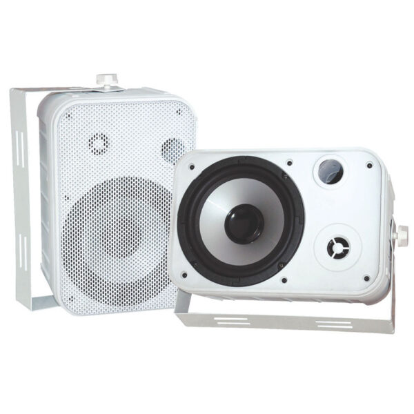 Pyle PDWR50W White 6.5" 500 Watt Component 2 Way Box Waterproof Marine Speakers