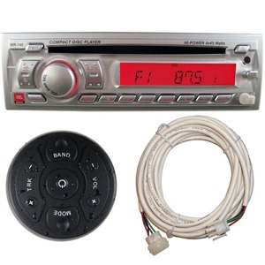 JBL MR145 AM/FM Radio Receiver MP3 USB Port Marine Stereo With Wired Remote Included