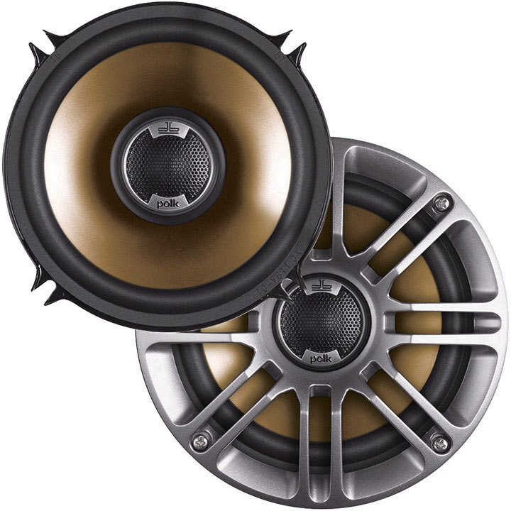 Polk Audio DB521 5.25" Coaxial (Pair) Silver 135 Watt Coaxial Waterproof Marine Speakers