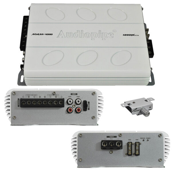 Audiopipe APMAR4080 4 Channel 1200 Watt Marine Amplifier