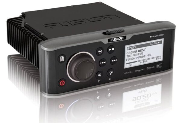 Fusion AV650 AM/FM Radio Receiver CD/DVD Player USB iPhone Control Bluetooth 3 Zone SiriusXM Ready Waterproof Marine Stereo
