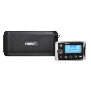 Fusion MSBB300R AM/FM Radio Receiver USB iPod/iPhone Control Android Compatible 200 Watt Bluetooth 3 Zone Black Box SiriusXM Waterproof Marine Stereo