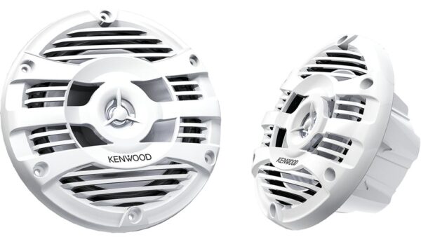 Kenwood KFC-1653MRW 6.5" White Coaxial 150 Watt Waterproof Marine Speakers (Pair)