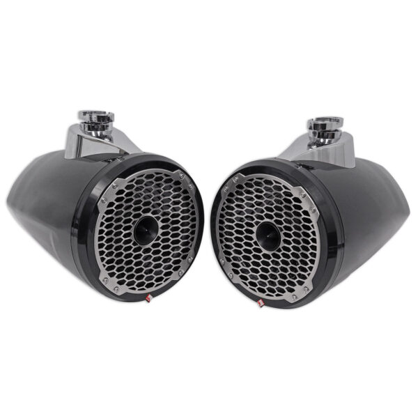 Rockford Fosgate PM282HW-B Black Punch Series 8" Wakeboard Tower Waterproof Marine Speakers With Horn Tweeter