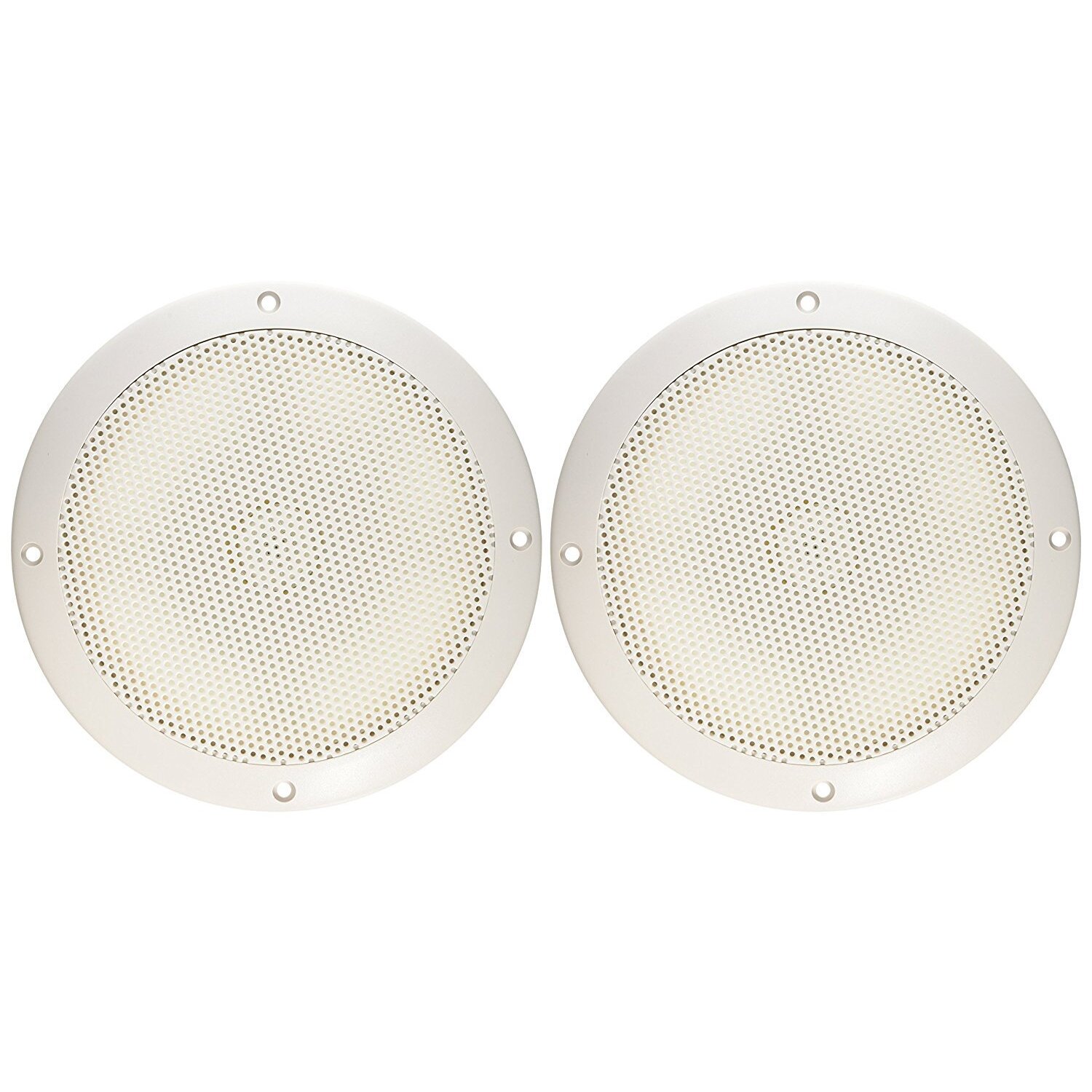 PQN Audio ECO50-4W White 5" Ultra Slim Mount 4 ohm Full Range Waterproof Speakers