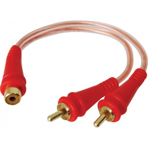 Audiopipe AMPYF2M RCA Splitter Cable - 1 Female To 2 Male Connections