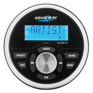 Aquatic AV AQ-WR-5F  Flush Mount Waterproof Wired LCD Remote For AQ-MP-5 Series Stereos