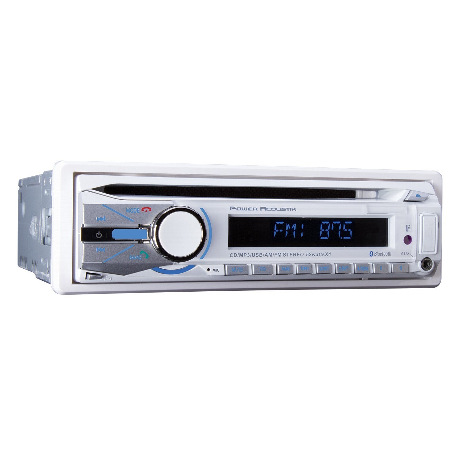 Power Acoustik MCD41B AM/FM Radio Receiver CD Player USB Port Bluetooth 208 Watt Marine Stereo