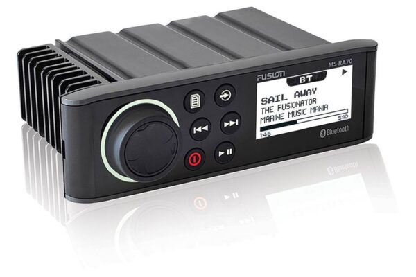 Fusion MS-RA70 AM/FM Radio Receiver USB Port iPod/iPhone Control Bluetooth Waterproof Marine Stereo