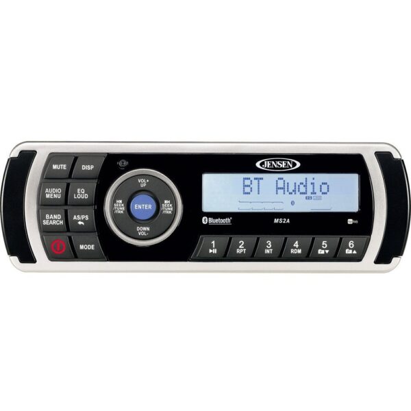 Jensen MS2ARTL AM/FM Radio Receiver USB Port iPhone/iPod Control Bluetooth Waterproof Marine Stereo