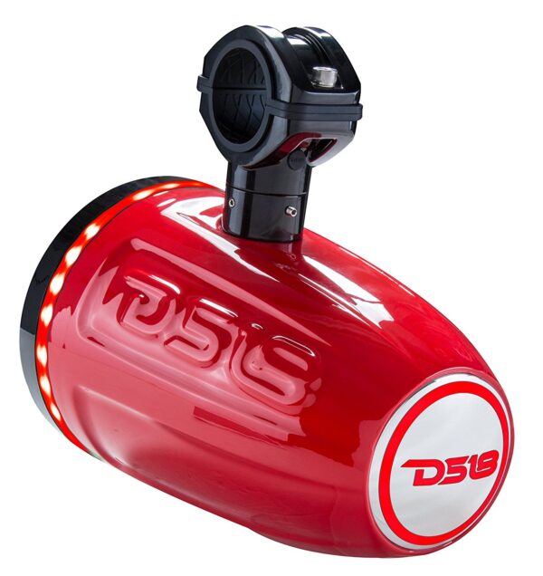DS18 NXL6TPR Red 6.5" 300 Watt Waterproof Wakeboard Tower Marine Speakers With RGB LED Accent Lighting