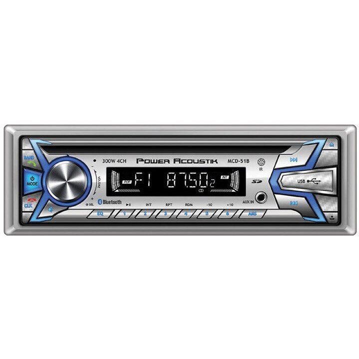 Power Acoustik MCD51B AM/FM Radio Receiver CD Player USB Port, Bluetooth Compatible Marine Stereo