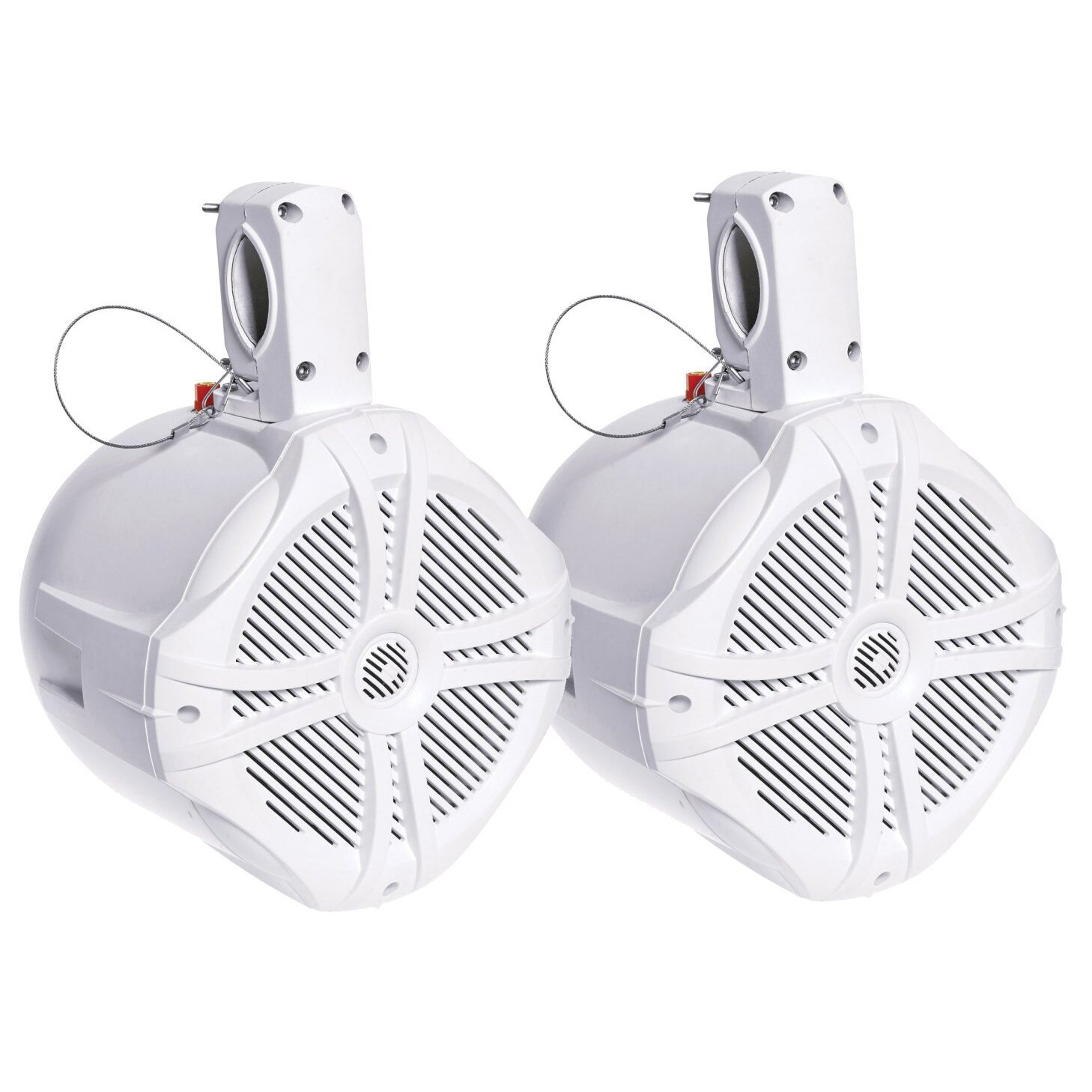 Power Acoustik MWT65W White 6.5" 500 Watt Waterproof Wakeboard Tower Speakers
