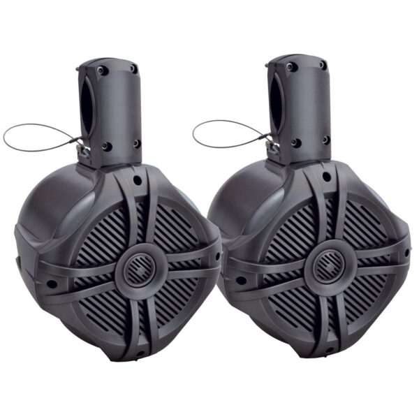 Power Acoustik MWT80T Titanium 8" 750 Watt Waterproof Wakeboard Tower Speakers