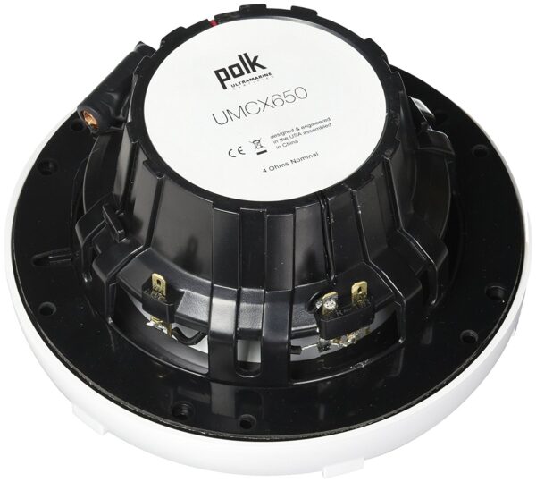 Polk UM650SRTL Silver/Black 6.5" Ultra Marine 175 Watt Coaxial Waterproof Marine Speakers With LED Accent Lighting