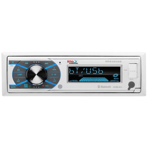 Boss Audio MR632UAB White AM/FM Radio Receiver USB Port Bluetooth 200 Watt Marine Stereo