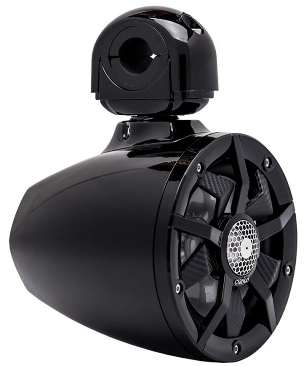 Clarion CM1624TB 6.5" Black 2-Way 200 Watt Wake Tower Marine Speakers With RGB LED Accent Lighting