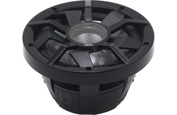 Clarion CM2513WL Black/Silver 10" Dual Voice Coil 800 Watt Waterproof Marine Subwoofer With RGB LED Accent Lighting