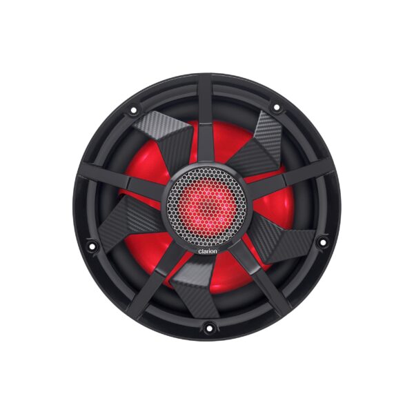 Clarion CM3013WL Black/Silver 12" Dual Voice Coil 1000 Watt Waterproof Marine Subwoofer With RGB LED Accent Lighting