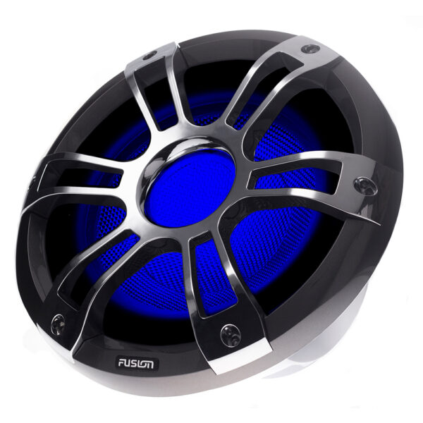 Fusion SG-SL101SPC 10" 450 Watt Sports Chrome Waterproof Marine Subwoofer With LED Accent Lighting