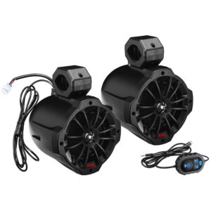 Boss Audio B62ABT 6.5″ Coaxial Amplified 750 Watt Bluetooth Waterproof Wake Tower Speakers