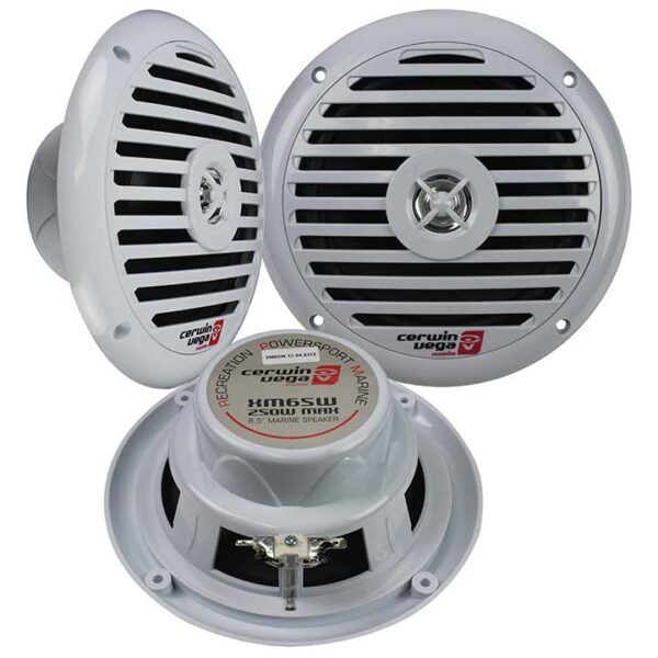 Cerwin Vega XM65W White 6.5" 250 Watt Coaxial Waterproof Marine Speakers