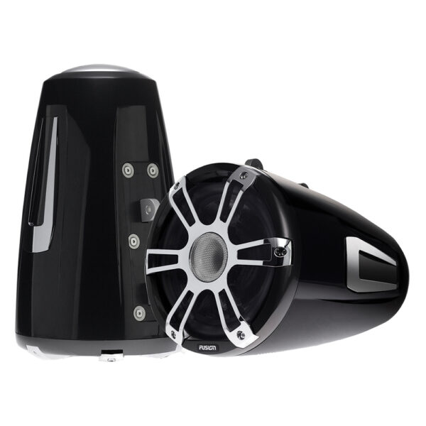 Fusion SG-FT88SPC Black 8.8" 330 Watt Waterproof Marine Wake Tower Speakers