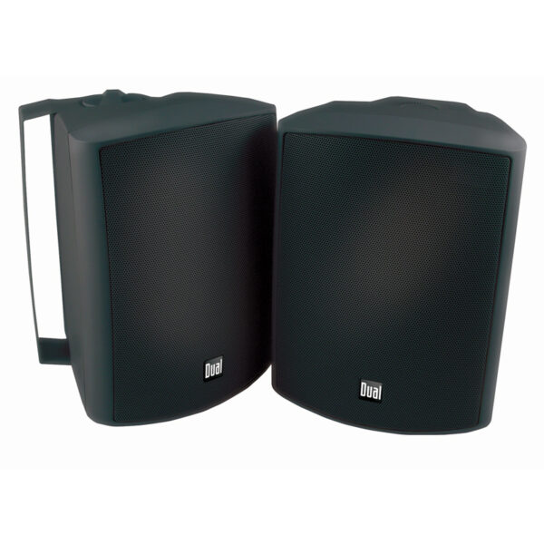Dual LU47PB Black 3 Way Component (Pair) 200 Watt Waterproof Box Marine Speakers