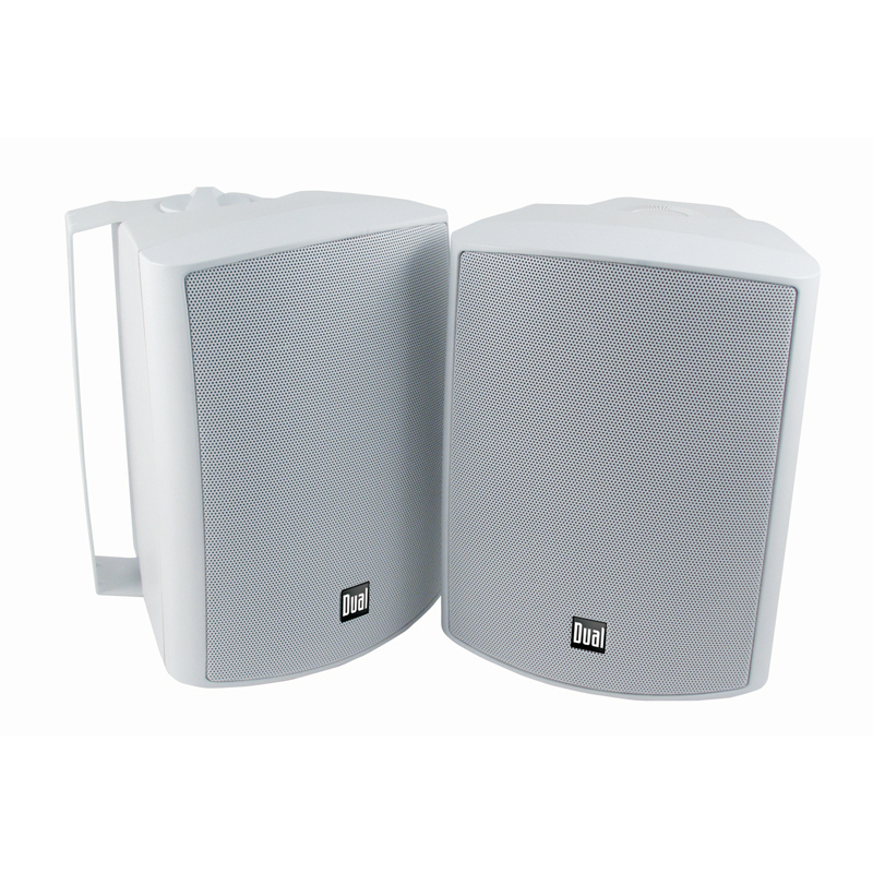 Dual LU53PW White 5 1/4" 3 Way Component (Pair) 125 Watt Waterproof Box Marine Speakers