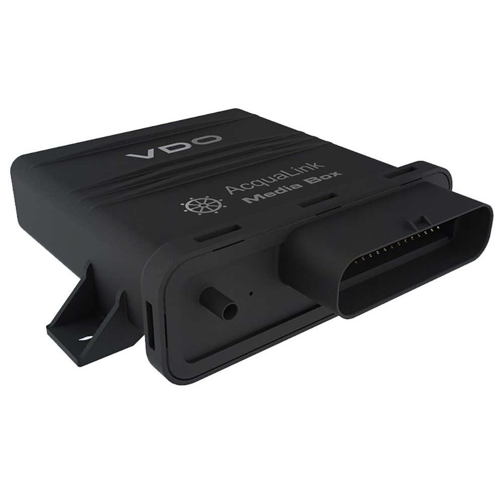 VDO AcquaLink MediaBox AM/FM Radio Receiver USB Port Bluetooth NMEA 2000 Black Box Style Waterproof Marine Stereo