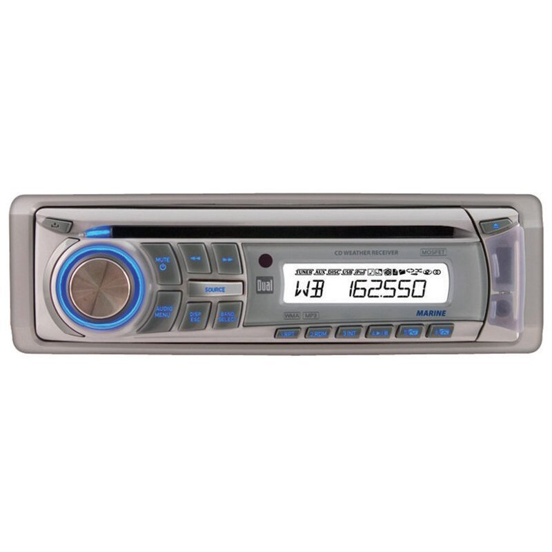 Dual MDMA75 AM/FM Radio Receiver CD Player USB Port iPhone Control Weather Band 240 Watt Marine Stereo
