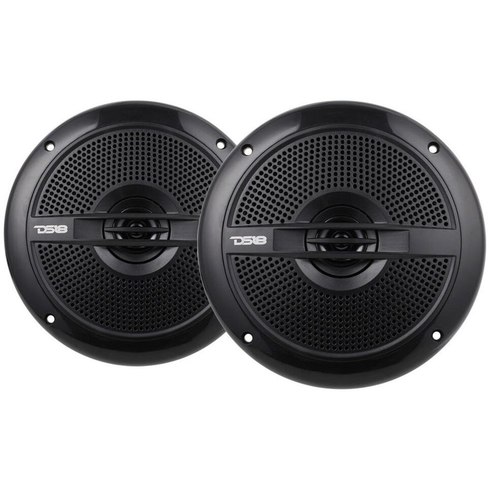 DS18 HYDRO65BK 6.5" Black 380 Watt Waterproof Marine Speakers