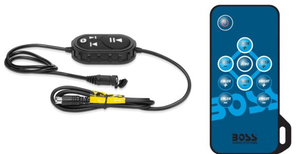 Boss Audio B40RGB 4" Bluetooth 500 Watt Amplified Marine Wake Tower Speakers With RGB LED Accent Lighting