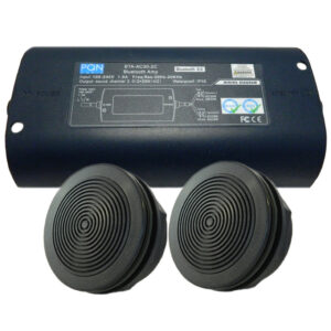PQN Audio BTA-AC30-2C AC Powered Waterproof Bluetooth Amplifier with 2 SPA34-4GFCX speakers