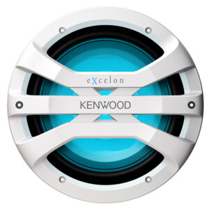 Kenwood XM1041WL 10″ White 1300 Watt Waterproof Marine Subwoofer with LED Lighting