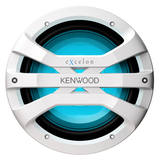 Kenwood XM1041WL 10" White 1300 Watt Waterproof Marine Subwoofer with LED Lighting